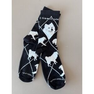 Wheel House Novelty Crew Socks One Size Dogs Samoyed NWOT